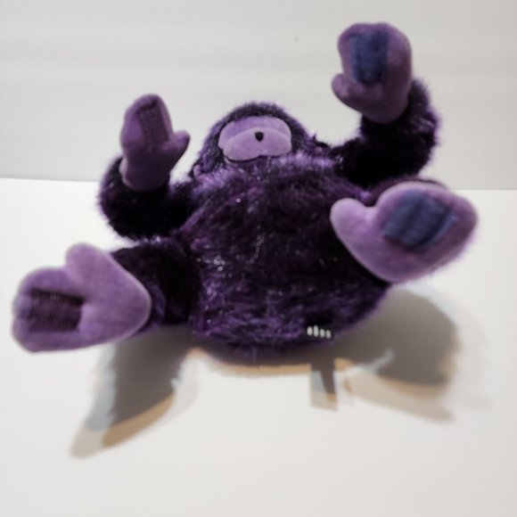 Berkeley Deigns 8" Purple Stuffed Monkey year 2002 Plush Monkey - Picture 7 of 10